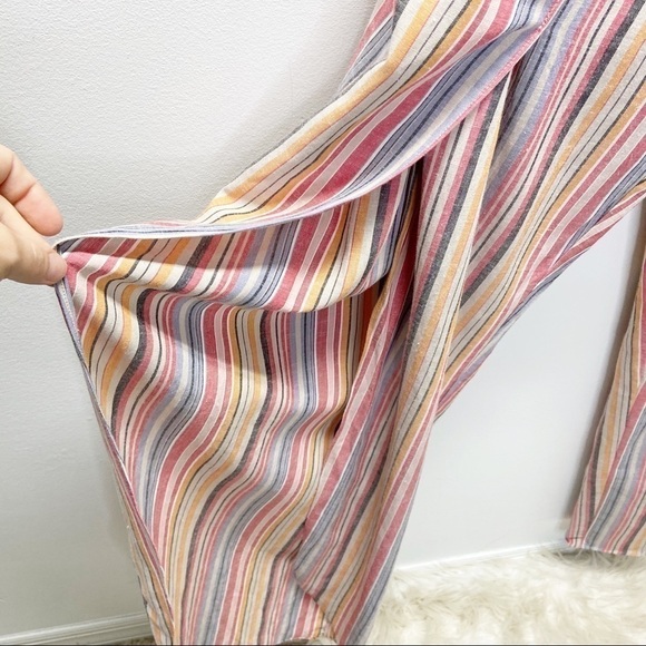 DREW Linen Blend Strapless Jumpsuit Sz S - Picture 3 of 8